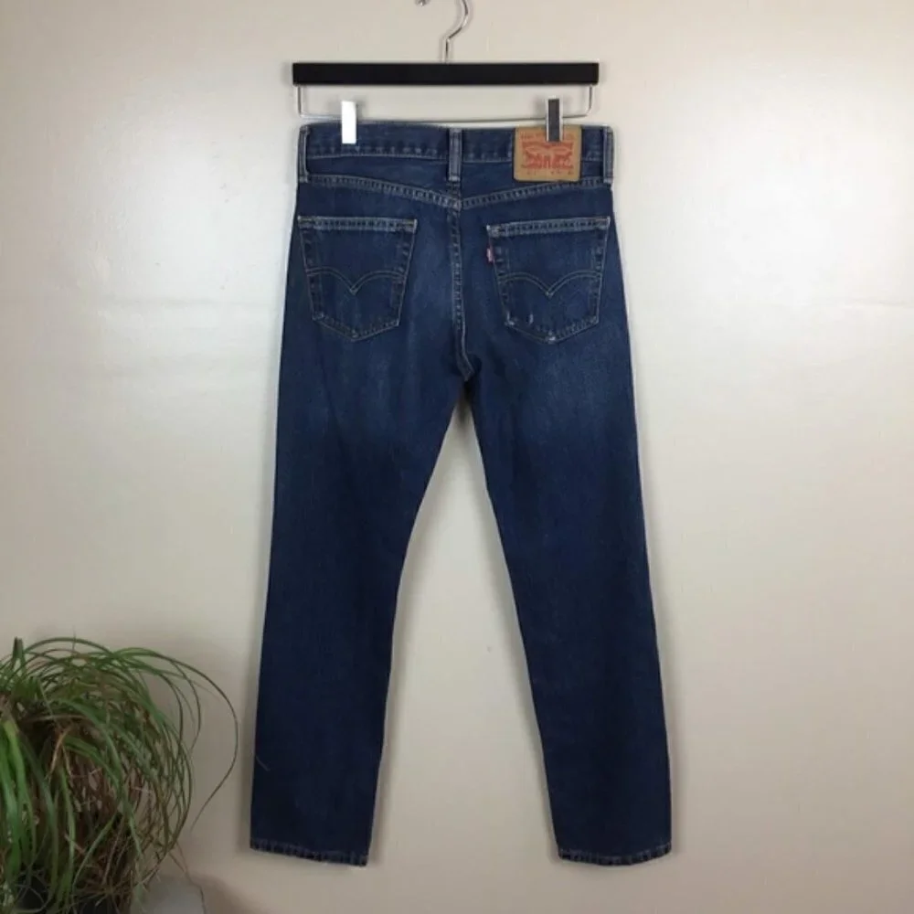[Levis] Men's Straight Dark Distressed 511 Jeans